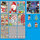 Christmas Static Window Stickers Festive Holiday Decoration Decals Hand-Painted Santa Claus Christmas Tree Stickers Christmas Holiday Decoration Stickers