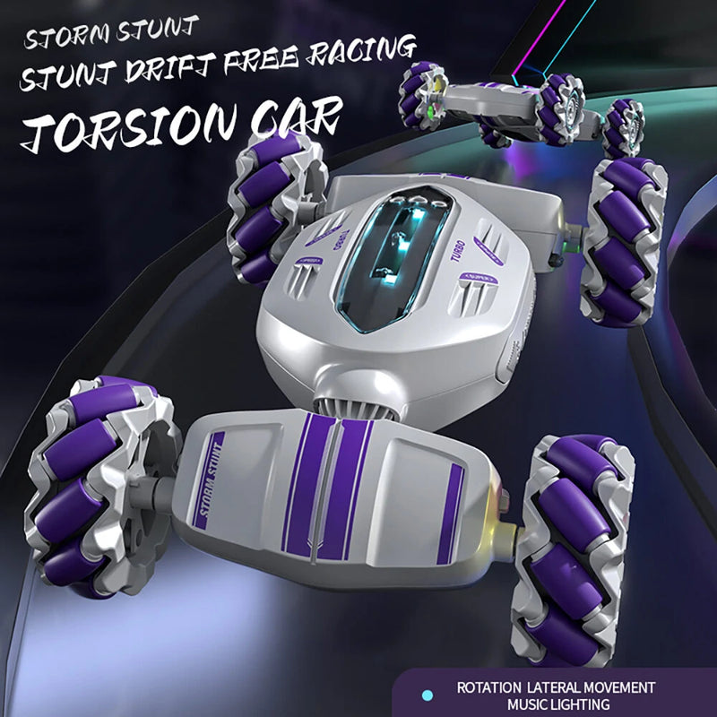 S-002 2.4G 4WD Stunt RC Car Watch Gesture Sensor Induction Deformation LED Light 360 Rotation Twist Drift Radio Remote Control Climbing Vehicle Model Children Kids Electronic Toys