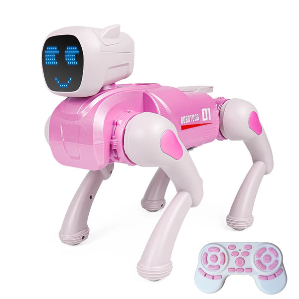 2.4GHz Remote Control Mechanical AI Intelligent Robot Dog Programming Interactive Toy Voice App Bluetooth Control for Children Gift