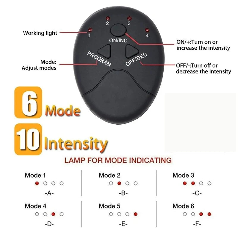 Bominfit EMS Smart Abdominal Muscle Stimulator 6 Modes EMS Training Arm Hip Exercise Belt for Home Gym Office Fitness