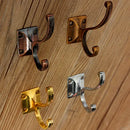 Retro Zinc Alloy Mount Hooks Towel Clothes Hat Coat Hanger for Door Wall