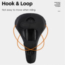 WEST BIKNIG Thickened Sponge High Elasticity Bike Seat Cushion PU Leather Soft Waterproof Hook Loop Fastening Bicycle Saddle Cover