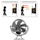 6 Blade Wood Burner Fireplace Fan Mini Heat Powered Stove Fan Eco-fan Quiet Home Efficient Heat Distribution