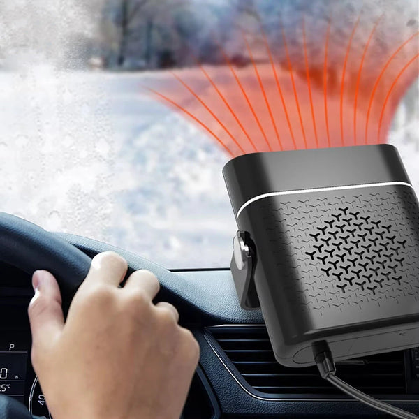 IPRee 360 Degree Portable Auto Heater ABS Heating Cooling Fan for Cars Trucks Car Accessories 12/24V