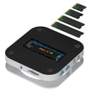 YICOSUN 10-in-1 USB-C Hub Docking Station for MacMini M4 Support 4K60Hz M.2 NVMe/SATA SSD USB3.2 10Gbps 3.5MM SD&TF Aluminum Alloy USB Hub