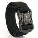 TUSHI Metal Quick Release Pluggable Buckle Tactical Belt Breathable Elastic Belt For Men Cowboy Outdoor Stretch Hunting Waistband