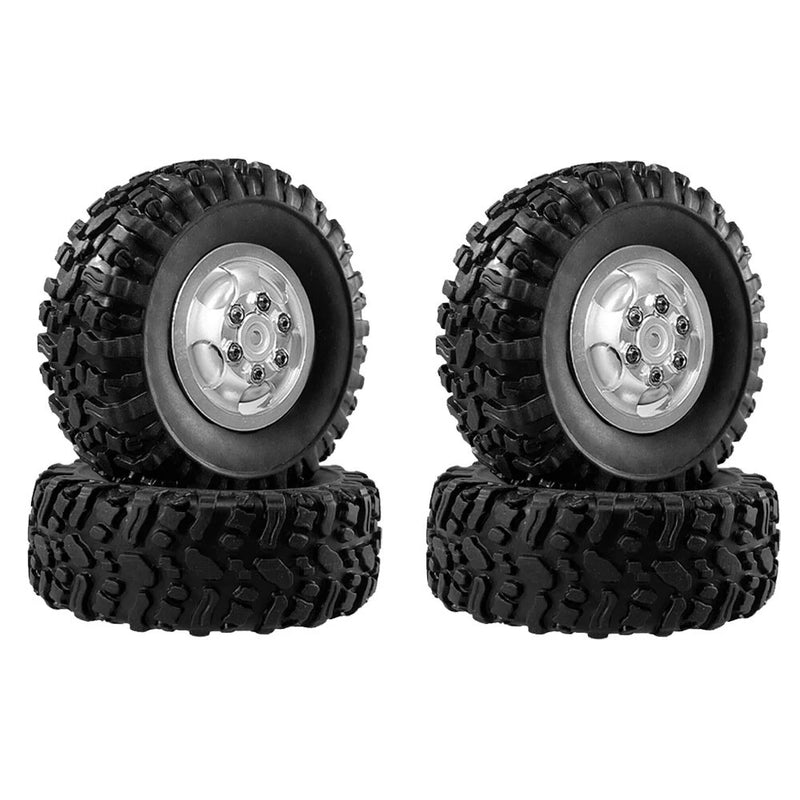 4PCS Upgraded Metal Rims Tires Wheels for TOYOTA Land Cruiser MN82 LC79 MN78 WPL D90 D91 D96 99S 1/12 RC Cars Vehicles Models Spare Parts