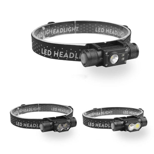 46G XTE+COB Outdoor Camping Headlamp 180LED Built in 800 mA 18650 Battery USB Rechargeable for Hiking Fishing Camping Waterproof Lamp Flashlight Headlamp