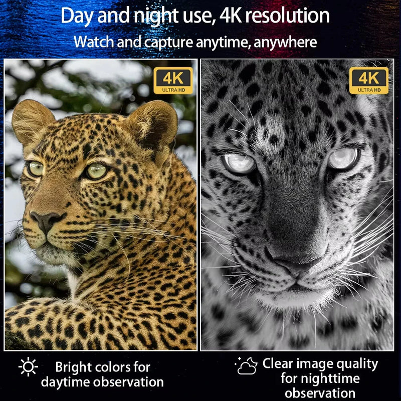 CZ080 Infrared Tactical Binocular Telescope 4K UHD 40MP 600M Binoculars Night Vision with 5000mAh Battery, 32GB SD Card Hunting Trail Camera 8X Digital Zoom Telescope