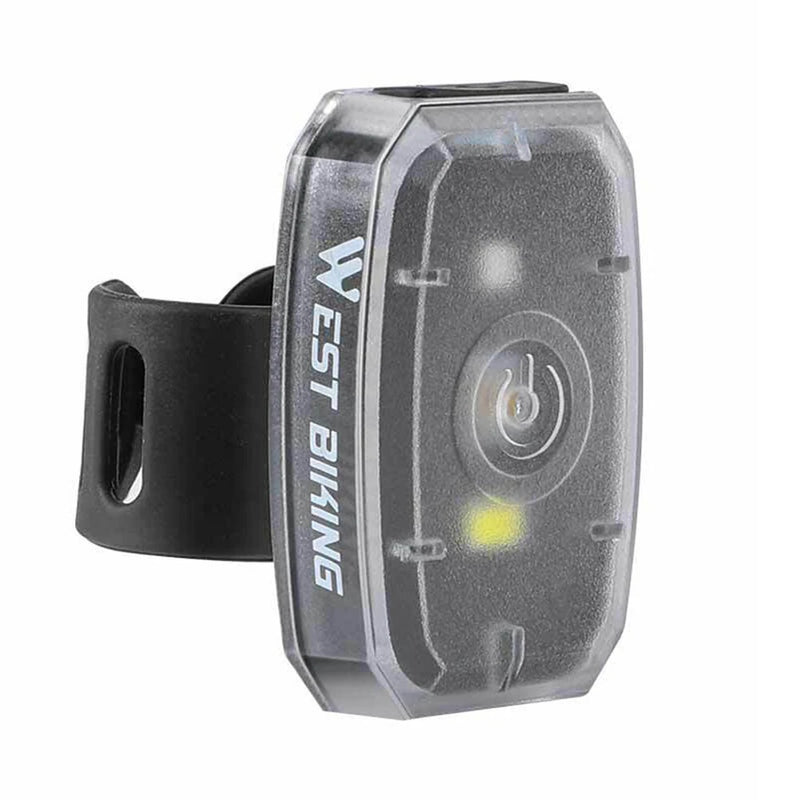 WEST BIKING Mini Portable Bike Taillight 4 Light Modes USB Rechargeable 180 Wide Angle PX5 Waterproof White Red Warning Bicycle Back Light for Cycling Running Hiking