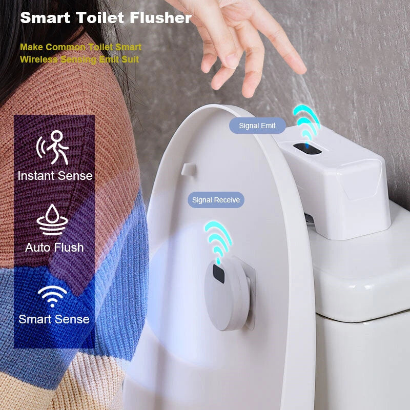 Toilet Flush Button Plastic Toilet Flush Button Toilet Smart Sensor Flusher ExternalInfrared Flush Smart Toilet Flushing Sensor