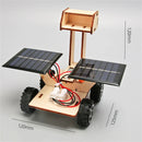 Wooden Solar Power Lunar Exploration Rover Model Assembly Kit DIY Children's Science Experiment Education Puzzle Toy Student Technology Small Production