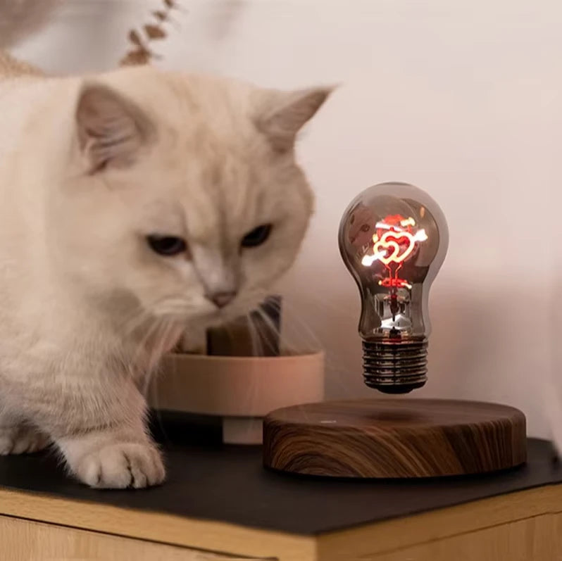 Magnetic Levitation Light Bulb Creative Personality Atmosphere Night Light Bedroom Study Desktop Technology Ornaments Valentine'S Day Gift