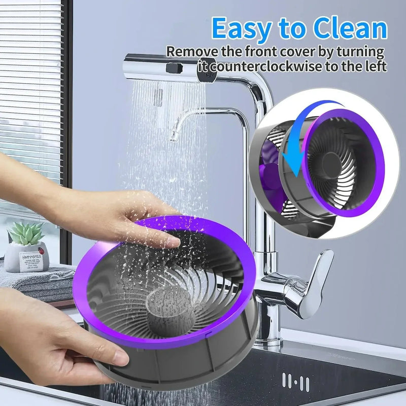 4000mAh Air Circulation Silent Fan Portable Air Circulator Fan 3 Speed Adjustment Battery Operated Fan Personal Table Fan for Home Office Bedroom