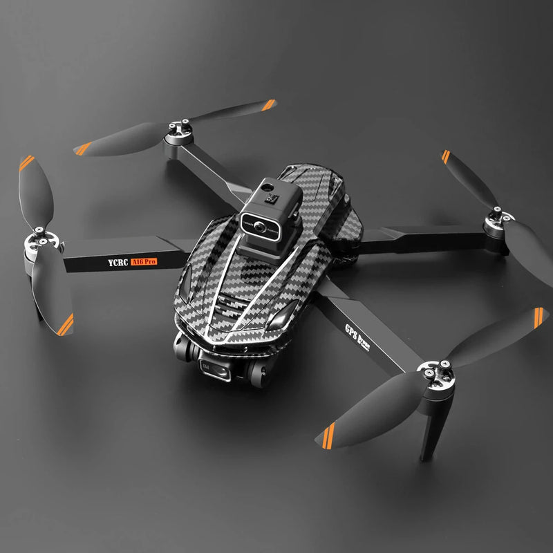 YCRC A16 PRO MAX GPS 5G WiFi FPV with HD Dual Camera Servo Gimbal 360 Intelligent Obstacle Avoidance Optical Flow Hover Brushless Foldable RC Drone Quadcopter RTF