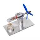 Stirling Engine Model with Fan Blades Physics Experiment Science Discovery Production Invention DIY Project Part Gift Collection Toys