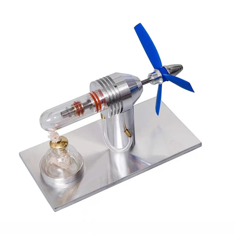 Stirling Engine Model with Fan Blades Physics Experiment Science Discovery Production Invention DIY Project Part Gift Collection Toys