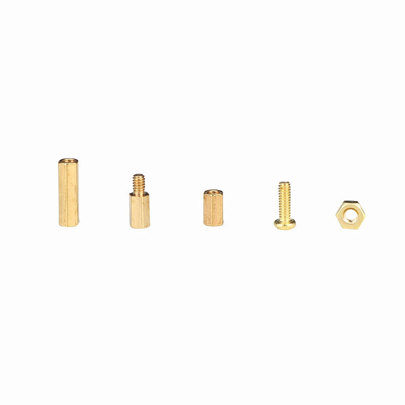 280Pcs M2.5 Hex Nut Assortment Kit Head Brass Spacing Double-pass Screw Threaded Pillar PCB Computer Motherboard StandOff Spacer