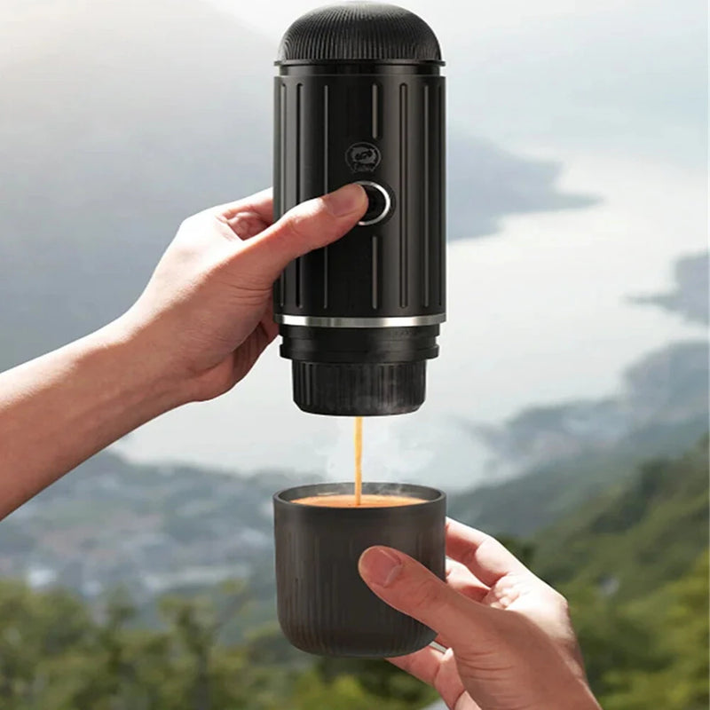 CAFELFFE Portable Italian Espresso Machine Set 2-In-1 Capsule Powder Fast Charge Electric Wireless Heating Coffee Machine for Outdoor
