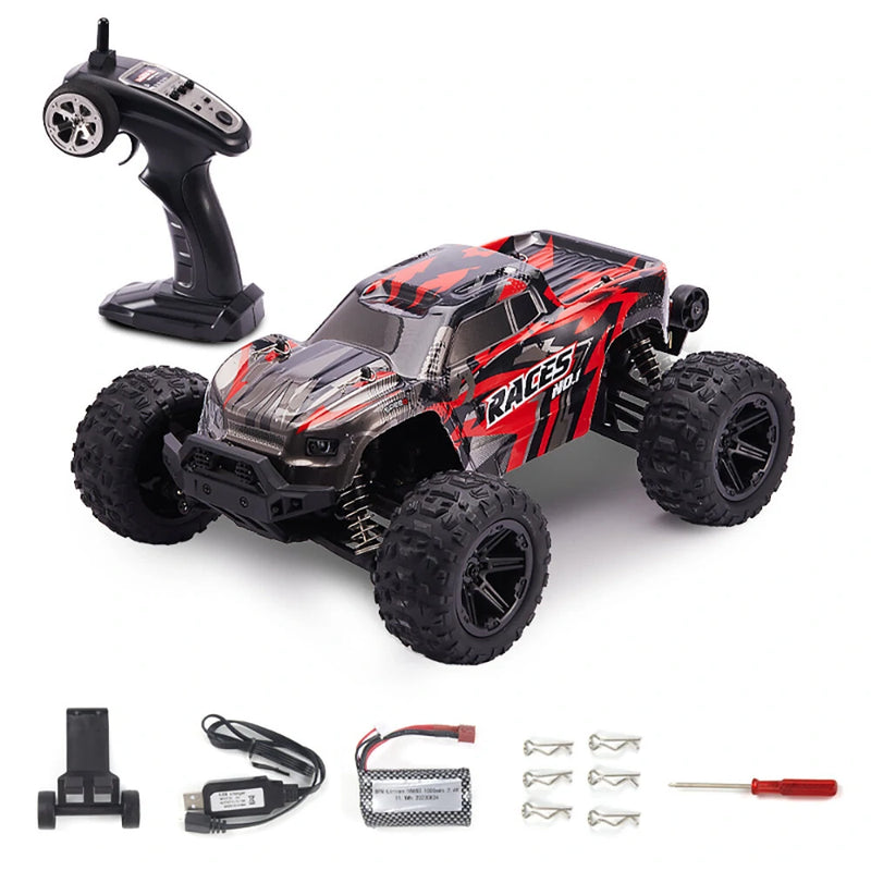 HX 1/14 2.4G 4WD RC Car Vehicle LED Light Off-Road High Speed Truck RTR Full Proportional Models Toys