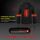 TENGOO HJ-15 Uniex Heated Jacket - 15 Heating Zones, USB Charging, Smart Thermal Warm Jacket, Motorcycle Heated Hooded Coat Outdoor Sportswear