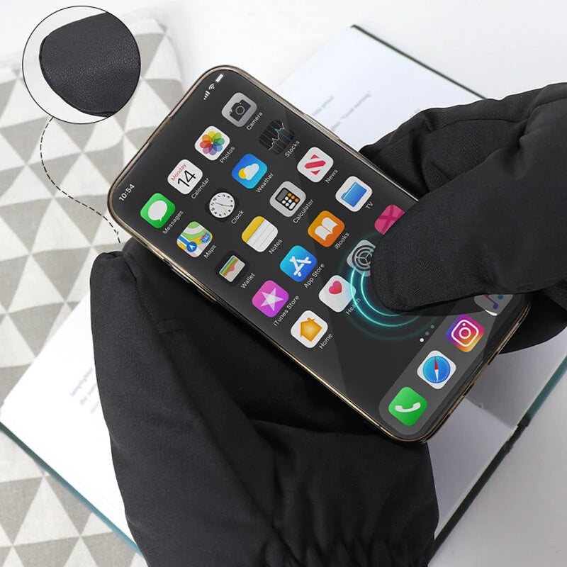 TENGOO 3 Gears Electric Heated Gloves USB Rechargeable Heating Mittens Winter Warm Touch Screen Gloves Cycling Glove Outdoor Waterproof Thermal Gloves