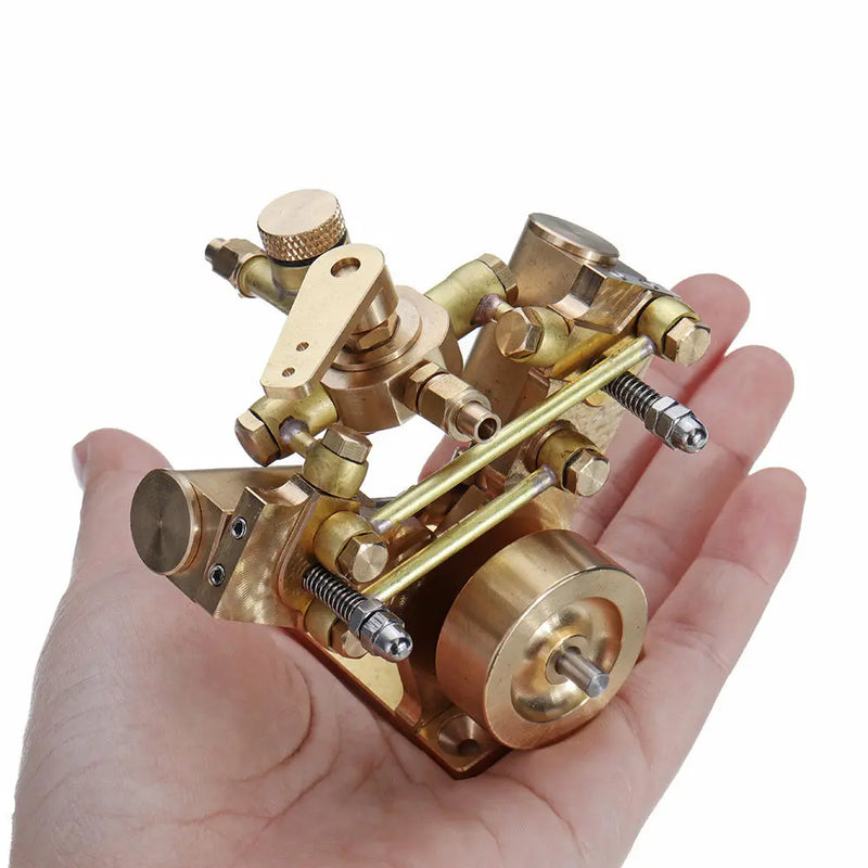 Microcosm OKMO Micro Scale M2B Twin Cylinder Marine Steam Engine Model Stirling Engine Gift Collection