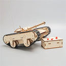 Wooden Remote Control Tank Model Assembly Kit DIY Children's Science Experiment Education Puzzle Toy Student Technology Small Production