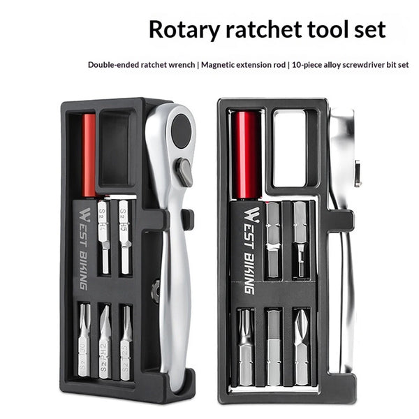 WEST BIKING Bicycle Repair Tools Kit Multifunctional MTB Road Bike Tool Kit Portable Hexagonal Wrench Screwdriver Bit Tools
