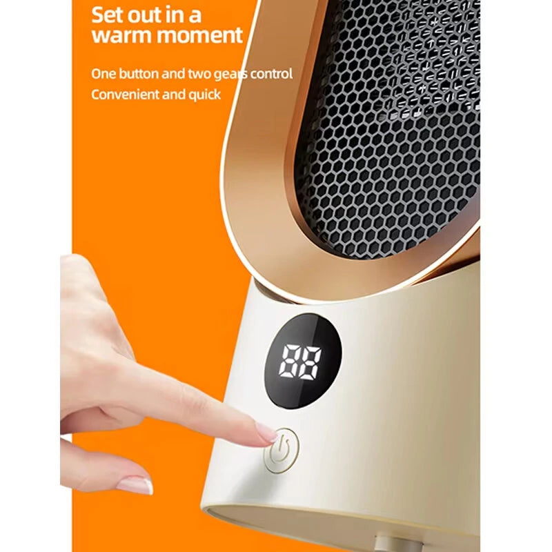 800W Winter Desktop Heater Quick Heating Electric Portable Fan Heater Warm Air Blower Mini Radiator Warmer Machine for Home and Office