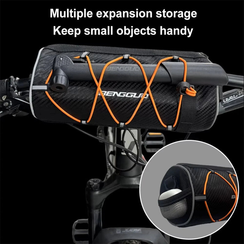 BENGGUO 2.5L Multi-functional Bike Handlebar Bag Portable Reflective Large Capacity Storage Shoulder Bag Bicycle Bag for Outdoor Cycling