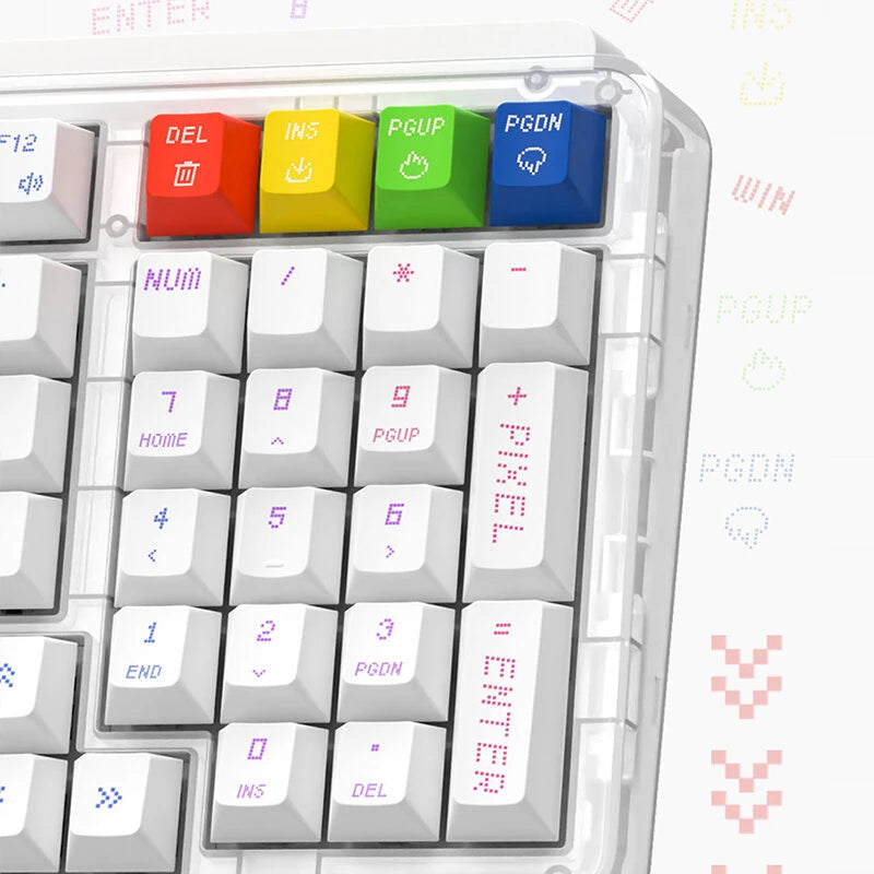 Xiaomi MIIIW ART Rainbow Pixel 83 Keys Wireless Mechanical Gaming Keyboard Three-mode VCPro/VBPro Axis Gasket Structure RGB Light Hot-Swap E-sports Gamer Keyboards