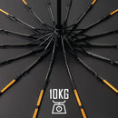 16-Bone Double Fully Automatic Rain Umbrella Keel Wooden Handle Sun Protection Umbrellas Large Folding Business Umbrella For Sunny Rainy Days