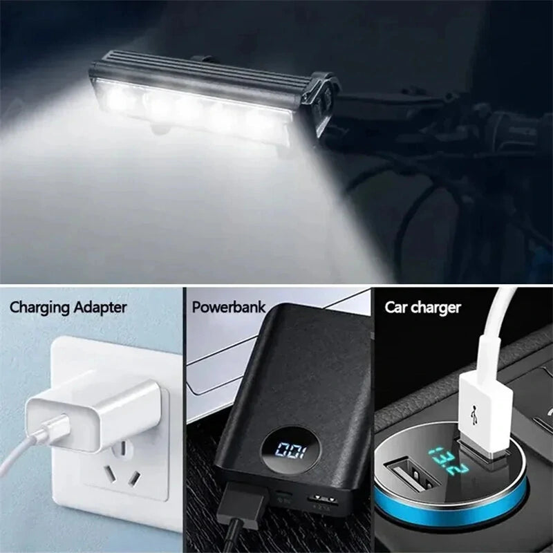 BIKIGHT 2800Lm Super Brightness Bike Headlight 6600mAh Battery Anti-glare Design Waterproof 5 Light Modes Type-C Fast Charge Aluminum Alloy Bicycle Front Light