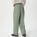 INCERUN Mens Deconstructed Ruched Design Pant Fashion Solid Color Casual Long Trousers with Side Zipper Large Size for Men S-5XL