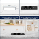 Table Socket with 2 USB 2 Sockets Built-in Socket 2-Way Installation Power Strip with 2 Screws for Kitchen Furniture or Worktops Recessed Socket 1.8 Cable16 A/3500 W