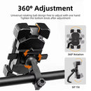 ROCKBROS 4.5''-7.2''Bicycle Phone Handlebar Holder 360 Rotation 30 Tilt Auto Locking Shockproof Non-slip Motorcycle Electric Vehicle Bike Bracket