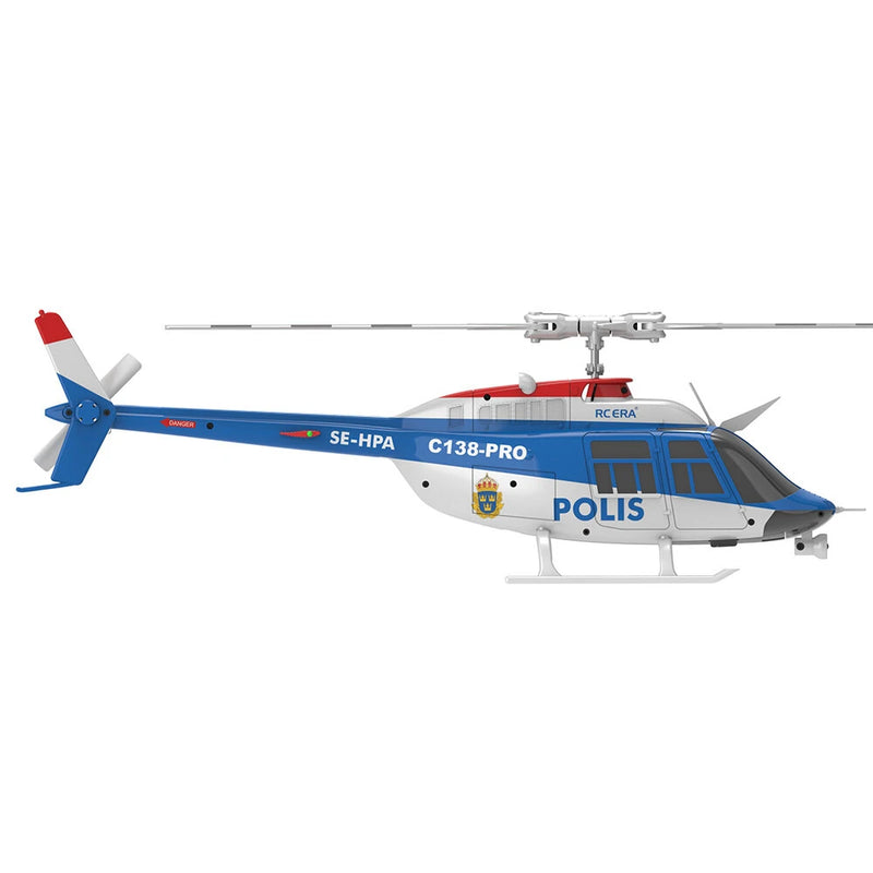 RC ERA C138 PRO Bell-206 2.4G 6CH 6-Axis Gyro 1:33 Scale Optical Flow Localization Altitude Hold Brushless Motor RC Helicopter BNF / RTF