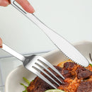 IPRee 7PCS Stainless Steel Camping Cutlery Set Portable Travel Picnic Utensils Fork Spoon Outdoor Dinnerware for Hiking