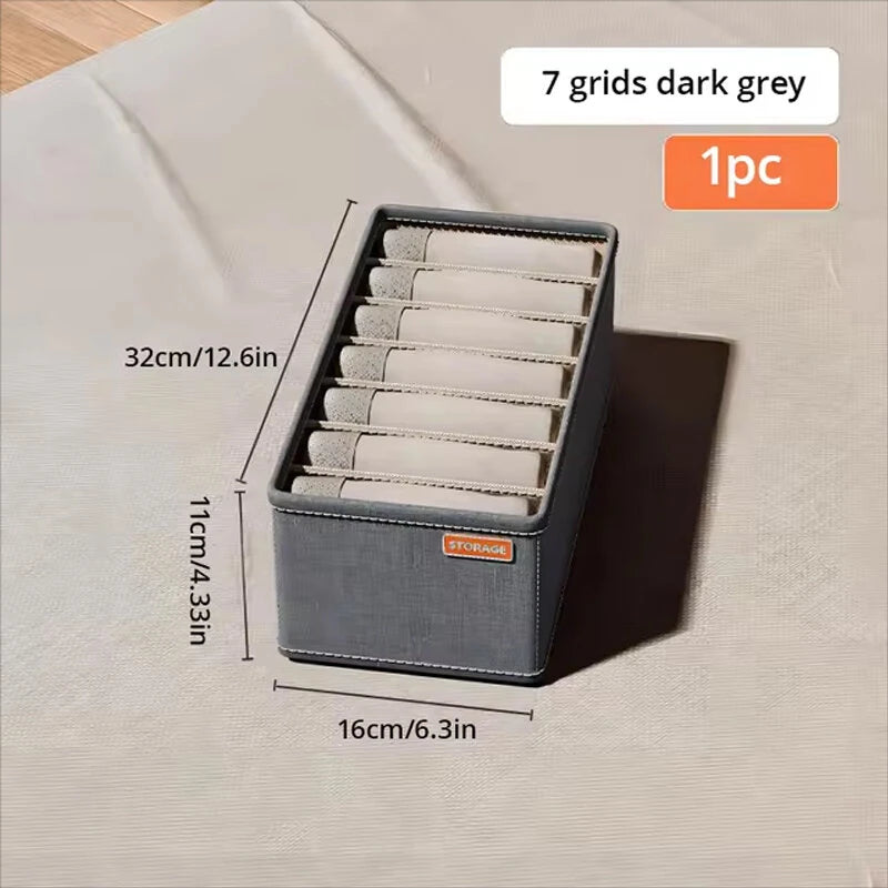 1PC 6/7/20 Grid Underwear Storage Box Socks Underwear Storage Drawer Division Multifunction Ale Household Wardrobe Classification