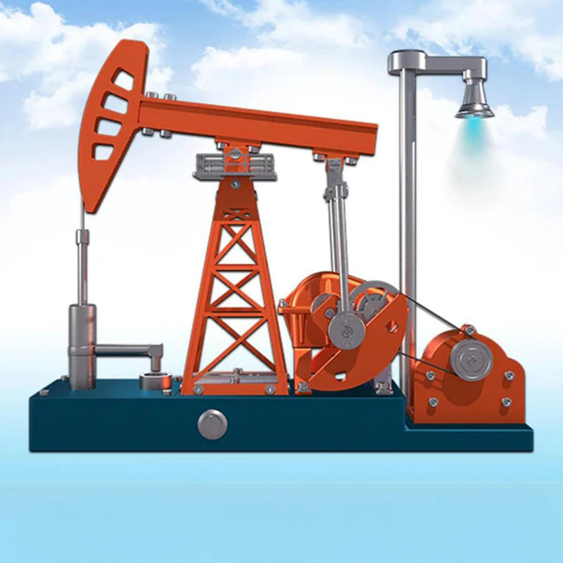 TECHING DM601 Metal Pumping Unit Oil Pump Jack Model Assembly Kit DIY Educational Science Discovery Toys Kids Children Gifts