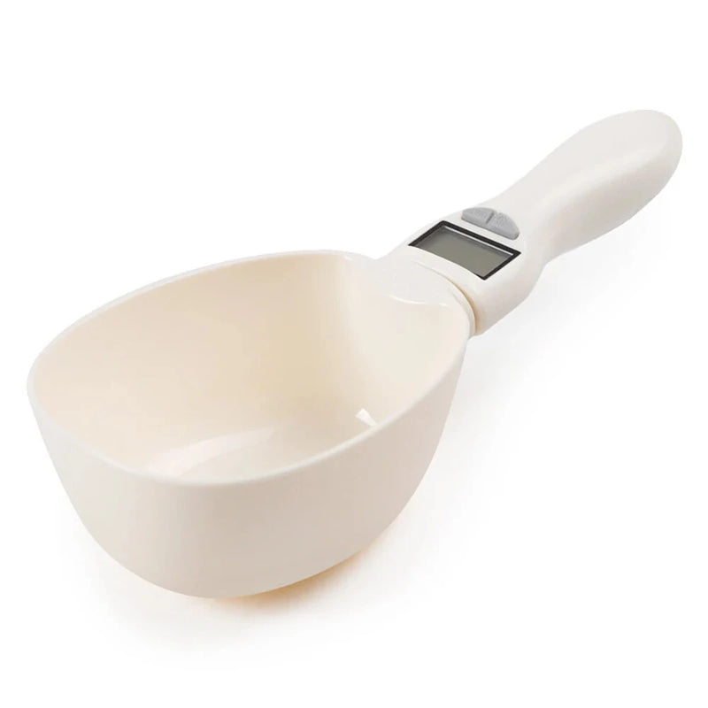 800g/1g Kitchen Scale Spoon Measuring Spoon Cup Portable with LED Display Pet Food Weighing Cup for Dogs and Cats Feeding Bowl