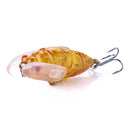 ZANLURE 8PCS Perch Insect Fishing Lures 6.4g 4cm Treble Barb Hooks Artificial Bait for Fishing