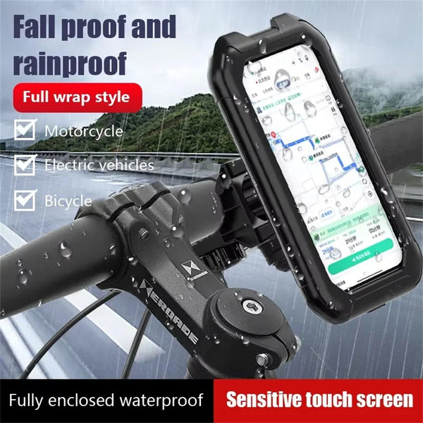 XANES 7-inch Bicycle Phone Holder Support TPU Touch Screen Waterproof Universal Bike GPS 360 Swivel Adjustable Motorcycle Cellphone Holder