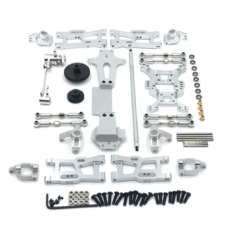 Upgrade Metal C Seat Steering Cup Swing Arm Central Drive Shaft For WLtoys 1/14 144010 144001 144002 RC Car Spare Parts