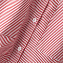 ZANZEA Women's Striped Shirt Summer 3/4 Sleeve Lantern Sleeve Front Pockets Casual Blouse Top