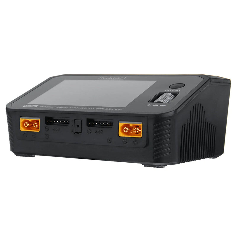 ToolkitRC M6DAC AC 200W DC 700W 15A*2 USB-C 65W QC3.0 Dual Channel Smart Lipo Battery Charger Discharger for 1-6S Lipo Battery