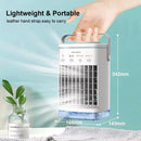 Mini Air Conditioner 700ml High-Capacity USB Cooling Fan with Four-Speed Wind Setting Mood Lighting and Natural Wind Mode Ideal for Bedroom Cooling and Air Humidification