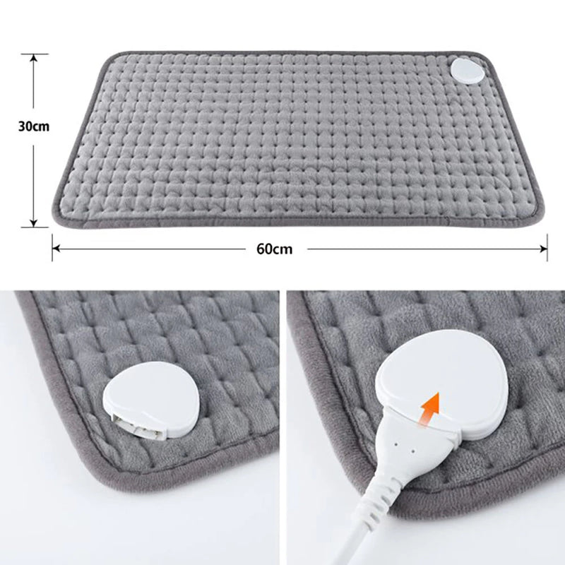 30x60cm Multi-function Washable Electric Blanket with 10 Heating Mode Adjustable Temperature Heating Pad Soft Warm Blanket Overheating Protection