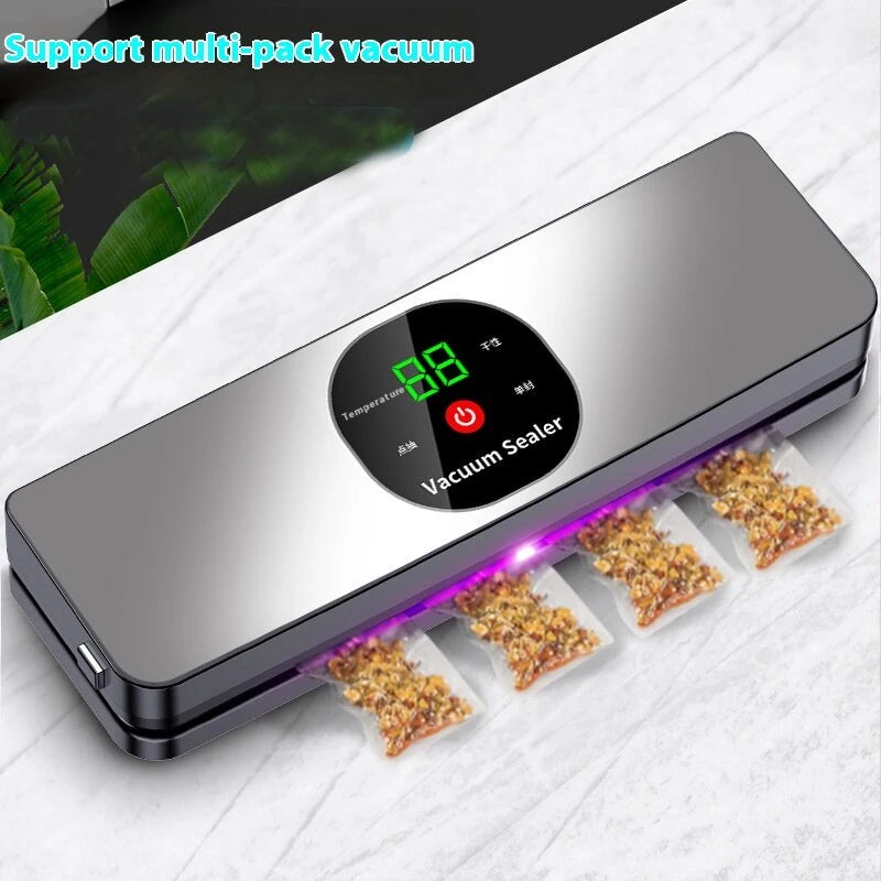 Comfook Portable Cordless Vacuum Sealer With UV Sterilization 26cm Sealing Dry/Moist Modes Touchscreen USB Rechargeable Food Vacuum Sealer Food Preserver